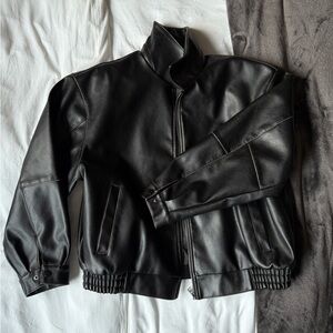Topshop Black Leather Jacket